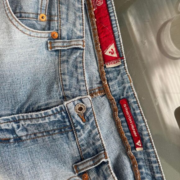 Vintage Guess Pocketless Y2K Flare Jeans light Wash Bratz Doll - Picture 8 of 8